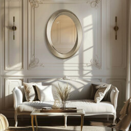 Artloge 60X80Cm Swirl Wall Mirror Streamlined Oval Accent Mirror Farmhouse Nautical Decor - thumbnail 7