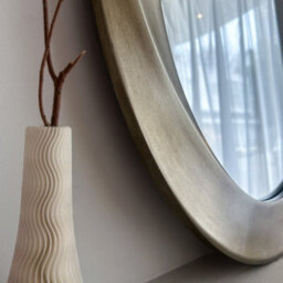 Artloge 60X80Cm Swirl Wall Mirror Streamlined Oval Accent Mirror Farmhouse Nautical Decor - thumbnail 3