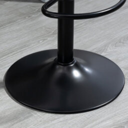 Homcom Adjustable Bar Stools Set Of 2, Swivel Barstool W/ Footrest Black - thumbnail 8