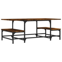 Berkfield Coffee Table Smoked Oak 100X50.5X40 Cm Engineered Wood - thumbnail 6