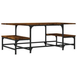 Berkfield Coffee Table Smoked Oak 100X50.5X40 Cm Engineered Wood - thumbnail 2