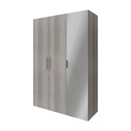 GoodHome Atomia Freestanding Matt Grey Oak Effect Chipboard Mirrored Triple Wardrobe (H)2250mm (W)1000mm (D)580mm - thumbnail 2