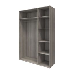 GoodHome Atomia Freestanding Matt Grey Oak Effect Chipboard Mirrored Triple Wardrobe (H)2250mm (W)1000mm (D)580mm - thumbnail 3