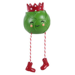 Brussels Sprout Shelf Sitter Ornament Novelty Resin Christmas Decoration - thumbnail 2
