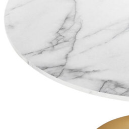 Beliani Dining Table Boca Marble/ Gold 90 Cm 90 Cm - thumbnail 4
