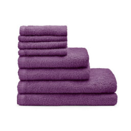 Catherine Lansfield Quick Dry Cotton 30X30 Cm, 50X85 Cm, 270X120 Cm 8 Piece Towel Set Plum - thumbnail 3