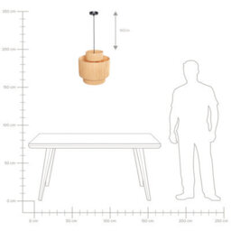 Beliani Three-Tier Natural Raffia Pendant Lamp, W40 X D40 X H33Cm - thumbnail 7