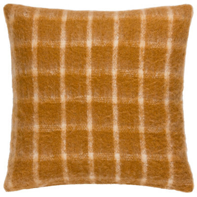 Yard Yarrow Check Faux Mohair Check Feather Rich Cushion - image 1