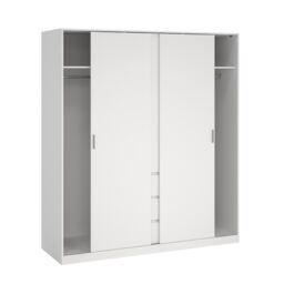 Tvilum Esla Scandinavian Matt White 3 Drawer Large Triple Sliding Door Wardrobe (H)2004mm (W)1770mm (D)600mm - thumbnail 3