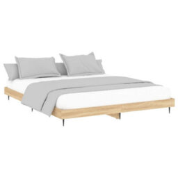 Berkfield Bed Frame Sonoma Oak 120X200 Cm Engineered Wood - thumbnail 3