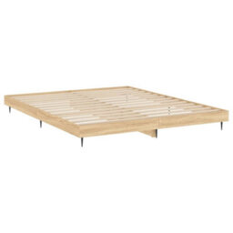 Berkfield Bed Frame Sonoma Oak 120X200 Cm Engineered Wood - thumbnail 5