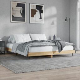 Berkfield Bed Frame Sonoma Oak 120X200 Cm Engineered Wood - thumbnail 4