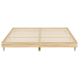 Berkfield Bed Frame Sonoma Oak 120X200 Cm Engineered Wood - thumbnail 6