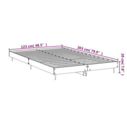 Berkfield Bed Frame Sonoma Oak 120X200 Cm Engineered Wood - thumbnail 9