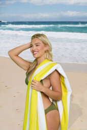Gc Gaveno Cavailia 1Pk Beach Towel Cabana Stripe Sand Free 100X200 Yellow - thumbnail 5
