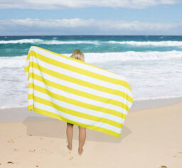 Gc Gaveno Cavailia 1Pk Beach Towel Cabana Stripe Sand Free 100X200 Yellow - thumbnail 3