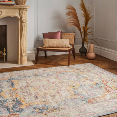 The Rug Edit Flores Azin Fr01 Medallion Persian 65mm Blue Runner, 066X240Cm - image 1