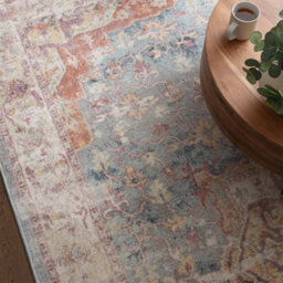 The Rug Edit Flores Azin Fr01 Medallion Persian 65mm Blue Runner, 066X240Cm - thumbnail 3