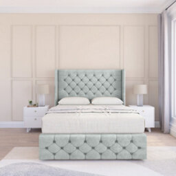 "Sloomy Luthor Naples Memory Foam Bed Set ,no Drawers, Mattress & 54"" Wingback Headboard With 12"" Footboard - Double" - thumbnail 2