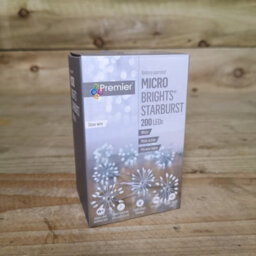Samuel Alexander 200 Led 10 Starburst Premier Christmas Outdoor Battery Timer Lights In Cool White - thumbnail 4