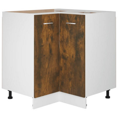 Berkfield Sturdy Kitchen Cabinet Lyon Smoked Oak 75.5X75.5X81.5 Cm Engineered Wood