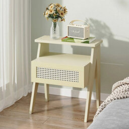 Bedside Table 1 Rattan Drawers Bamboo Nightstand Cabinet Side Table Coffee Table - thumbnail 3