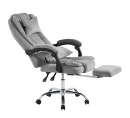 Hygrad Built to Survive Swivel Velvet Office Chair Ergonomic Leisure Chair Height Adjustable Desk Chair - Grey - thumbnail 4