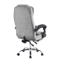 Hygrad Built to Survive Swivel Velvet Office Chair Ergonomic Leisure Chair Height Adjustable Desk Chair - Grey - thumbnail 2