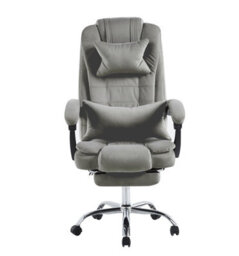Hygrad Built to Survive Swivel Velvet Office Chair Ergonomic Leisure Chair Height Adjustable Desk Chair - Grey - thumbnail 3