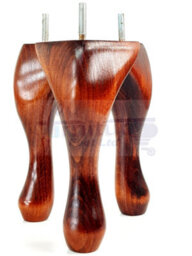 L&F Queen Anne Wooden Legs 200mm High Set Of 4 Mahogany Wash Furniture Feet Settee Chairs  Sofas Footstools M8 (8mm) - thumbnail 6