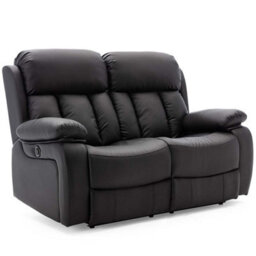 More4Homes Chester Electric Recliner Bonded Leather 1+2+3 Seater Sofa Set (Black) - thumbnail 4