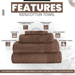 Gc Gaveno Cavailia Hampton Royal 4 Pack Bath Sheet 80X140 Natural Egyptian Cotton Premier Super Absorbent Towel - thumbnail 2