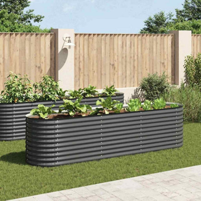 Walplus Garden Raised Bed Rusty 129X129X45 Cm Corten Steel - image 1
