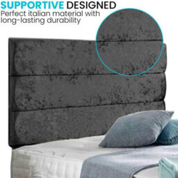 Dining Tables Divan Bed With Matching Headboard & Pocket Sprung Memory Foam Mattress, 2 Drawers (Same Side) - King - Black Crushed Velvet - thumbnail 3
