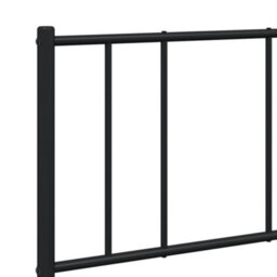 Berkfield Metal Bed Frame With Headboard And Footboard Black 140X190 Cm - thumbnail 9