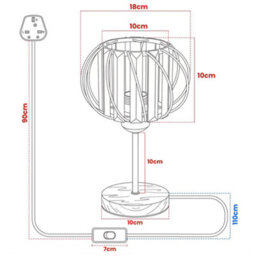 Crystal Table Lamp E27 Led Bulb, Glass Prisms And Wooden Base, 25Cm Bedside Or Desk Light - thumbnail 9