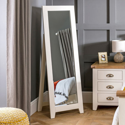 The Furniture Market Cheshire Cream Painted Full Height Cheval Mirror - H 1475mm X W 480mm X D 490mm - image 1