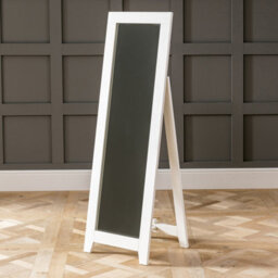 The Furniture Market Cheshire Cream Painted Full Height Cheval Mirror - H 1475mm X W 480mm X D 490mm - thumbnail 3