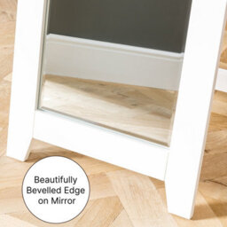 The Furniture Market Cheshire Cream Painted Full Height Cheval Mirror - H 1475mm X W 480mm X D 490mm - thumbnail 5