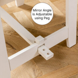 The Furniture Market Cheshire Cream Painted Full Height Cheval Mirror - H 1475mm X W 480mm X D 490mm - thumbnail 6