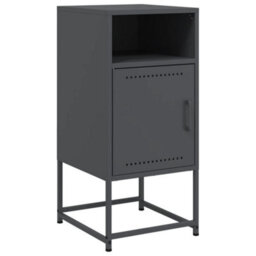 Berkfield Bedside Cabinet Anthracite 36X39X78 Cm Steel - thumbnail 2