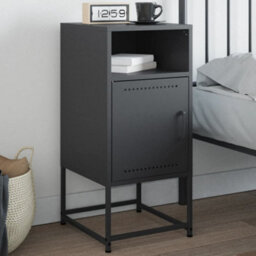Berkfield Bedside Cabinet Anthracite 36X39X78 Cm Steel - thumbnail 1
