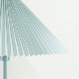 Valuelights Akira Blue Metal Floor Lamp With Pleated Lampshade - Led Bulb Included - thumbnail 2