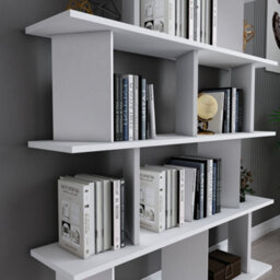 Decorotika 5-Tier Grace Bookcase Bookshelf Shelving Unit Display Unit - White - thumbnail 3