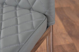 Furniturebox Uk Novara Gold Metal Round Glass Dining Table And 4 Elephant Grey Milan Dining Chairs - thumbnail 9