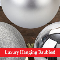 Silver Colour Christmas Baubles Pack Of 3- 12Cm - thumbnail 4