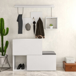 Decortie Holdon Modern Hanger Coat Rack Coat Stand White - thumbnail 4