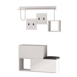 Decortie Holdon Modern Hanger Coat Rack Coat Stand White - thumbnail 2