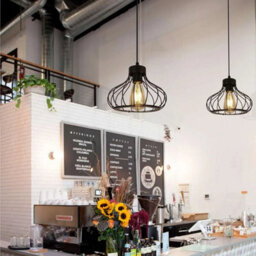 Metal Single Bulb Guard Cage Pendant Lights - thumbnail 3