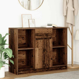 Berkfield Sideboard With Drawer Old Wood 101X35X76 Cm Engineered Wood - thumbnail 1